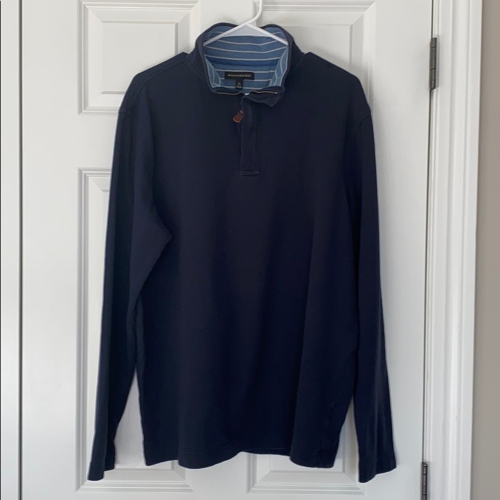 Men’s XL Banana Republic Navy 3/4 zip sweatshirt